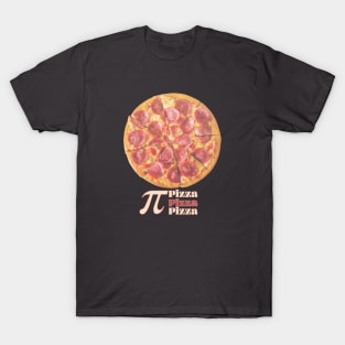 Pizza Pi Pepperoni with Pi and Pizza Pizza Pizza T-Shirt